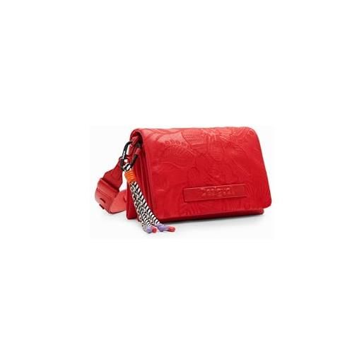 Desigual alpha dortmund flap, accessories pu across body bag donna, colore: rosso