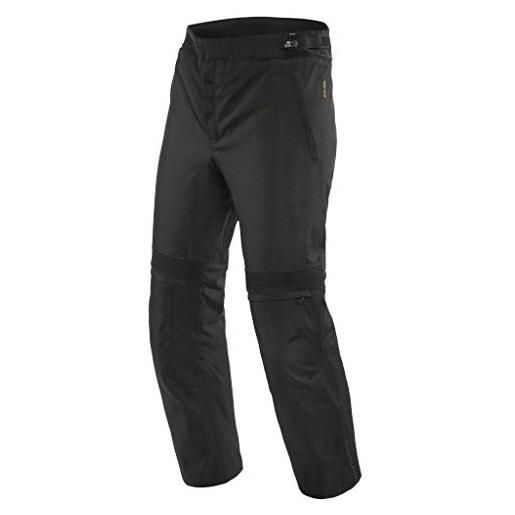 Dainese - connery d-dry pants, pantaloni touring impermeabili, protezioni sulle ginocchia, pantaloni fit ampio, pantaloni da moto per uomo, nero/nero, 58