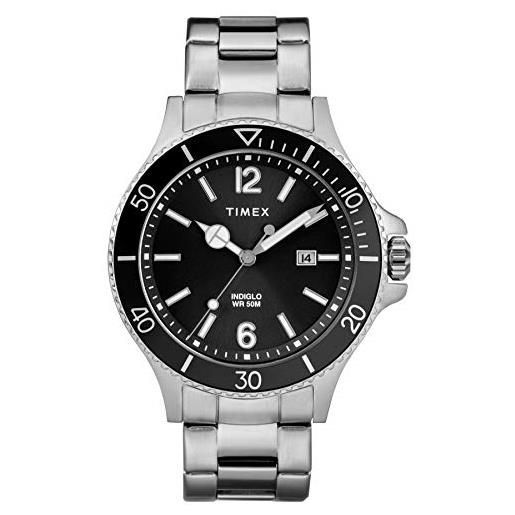 Timex orologio analogico quarzo uomo con cinturino in acciaio inox tw2r64600