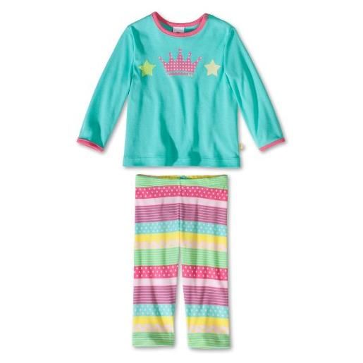 Sanetta 220774 - pigiama a due pezzi lungo, bambina, multicolore (mehrfarbig (5692)), 92