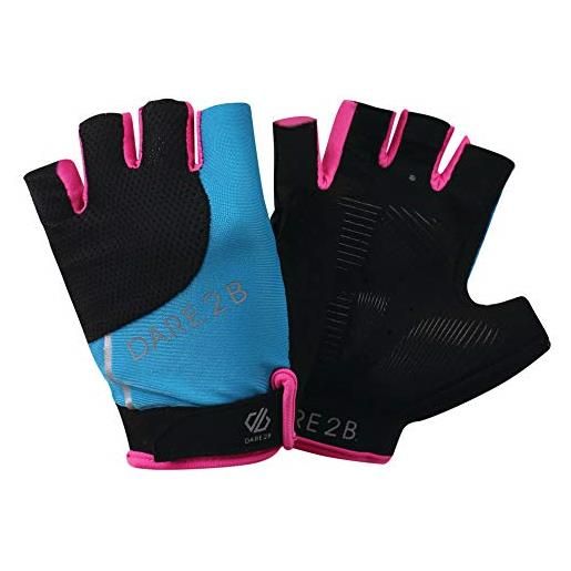 Dare 2b forcible lightweight hardwearing ergonomic cycling mitt, guanto donna, blue jewel/cyber pink, xs