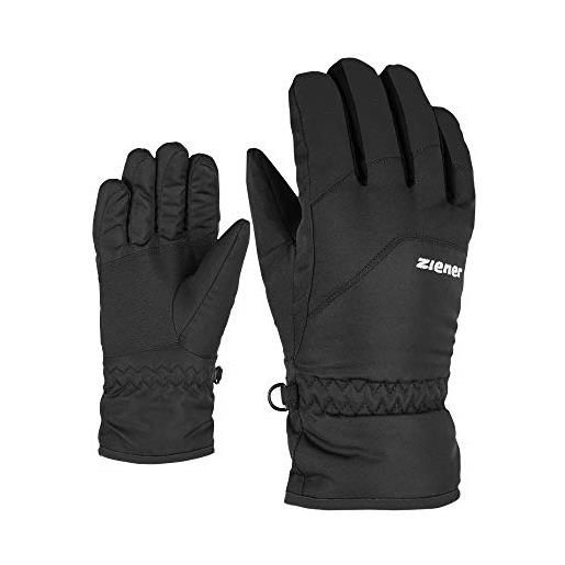 Ziener lando glove junior, guanti da sci/sport invernali bambini, nero, 3.5
