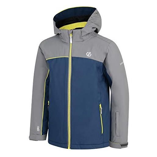 Regatta dare 2b oath waterproof & breathable high loft insulated ski & snowboard jacket with foldaway hood and adjustable fit, giacca impermeabile, isolante bambino, admiral blue/aluminium, 9-10