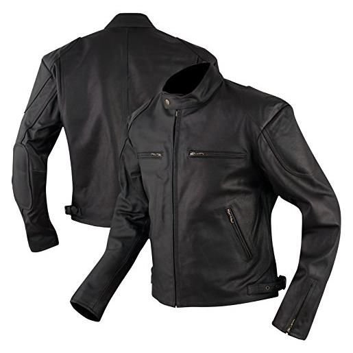 A-Pro giacca pelle cuoio custom vintagè retrò moto naked american nero xxl