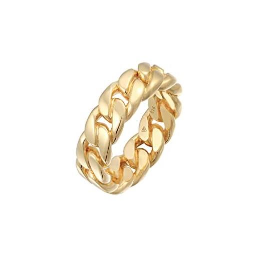 Elli ring ladies chunky chain trend in 925 sterling silver gold plated