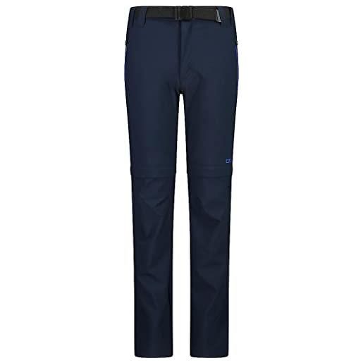 CMP pantaloni zip off elasticizzati da bambini, b. Blue-limegreen, 140