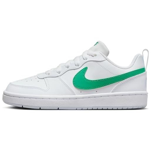 Nike scarpe da ginnastica da ragazzo court borough low recraft (gs), white stadium green football grey, 37.5 eu