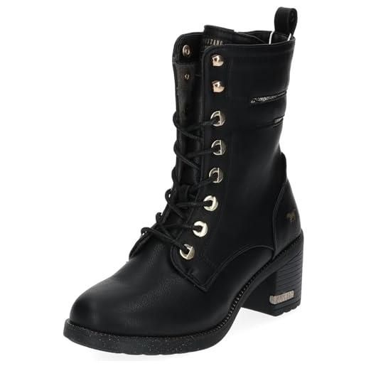 Mustang 1437-573, stivaletto donna, nero, 36 eu