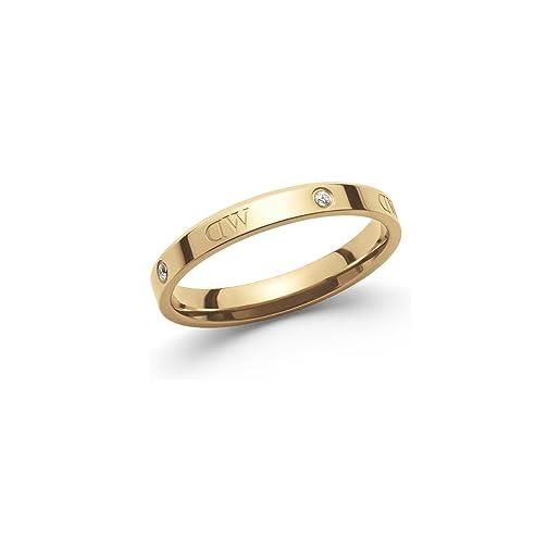 Daniel Wellington anello da donna collezione classic lumine. Gioiello in acciaio inossidabile di colore gold. Dimensioni: 8. La refrenza è: dw00400285. 