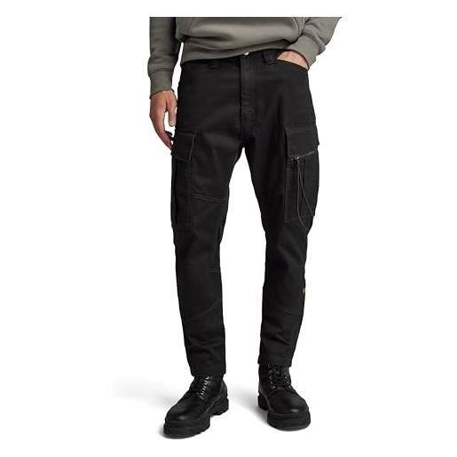 G-STAR RAW zip pocket 3d skinny cargo pants 2.0 donna, nero (dk black d24307-c105-6484), 36w / 30l
