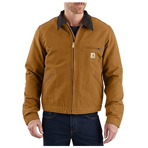 Carhartt men's big duck detroit jacket (regular and big & tall sizes), brown, medium/tall