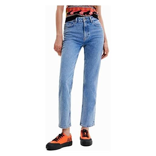 Desigual denim_octubr 5053 pantaloni casual, blu, 50 donna