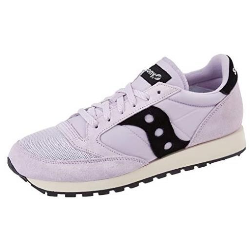 Saucony jazz original vintage, sneaker donna, grigio/rosa (grey/pink), 44.5 eu