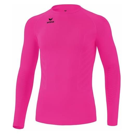 Erima athletic 2.0 maglietta maniche lunghe underwear unisex - adulto, pink glo, xxl