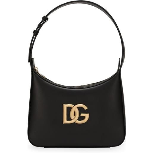 Dolce & Gabbana borsa tote con placca logo - nero