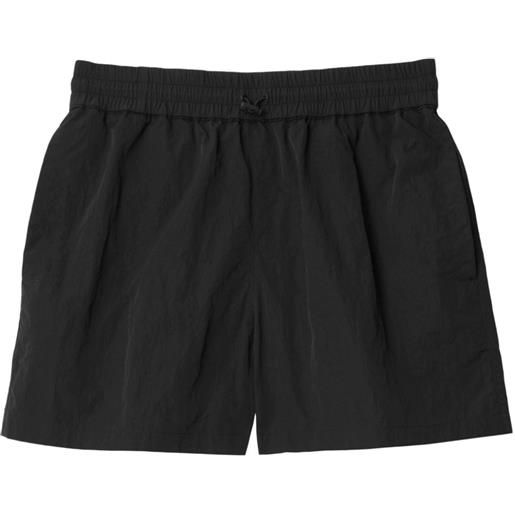 Burberry shorts sportivi con ricamo ekd - nero