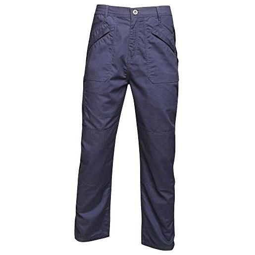 Regatta pantaloni impermeabili professionali con tasca multi zip, uomo, marina militare, size: 44