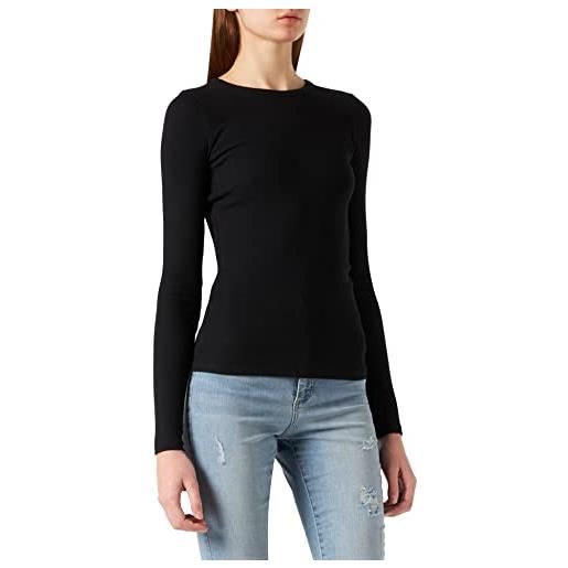 JACK & JONES jjxx jxfreya ls rib tee noos t-shirt, nero, m donna