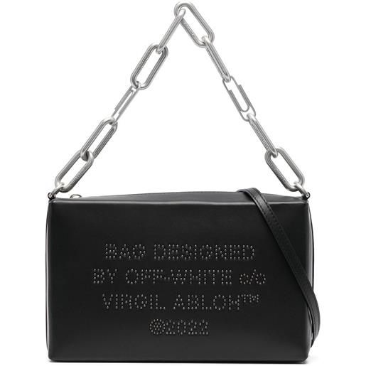 Off-White borsa a spalla con decorazione - nero
