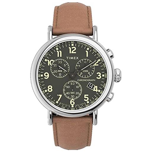 Timex cronografo standard da 41 mm, marrone chiaro, one size, cronografo standard da 41 mm
