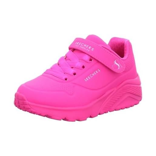 Skechers strada, sneaker bambine e ragazze, finiture sintetiche rosa shocking, 27 eu