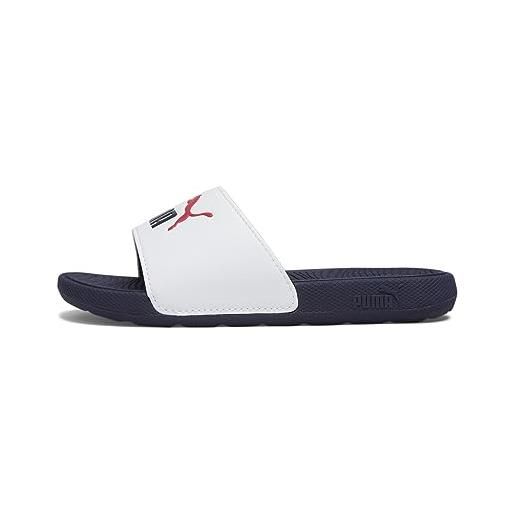 Puma unisex kids cool cat 2.0 ps slide sandals, puma white-puma navy-for all time red, 29 eu