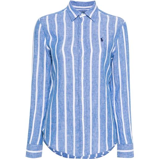 POLO RALPH LAUREN camicia in lino a righe relaxed-fit