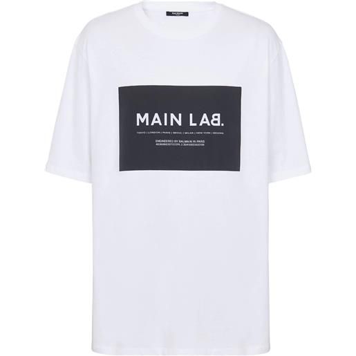 BALMAIN t-shirt main lab. Etichetta