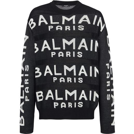 BALMAIN maglione logo all-over