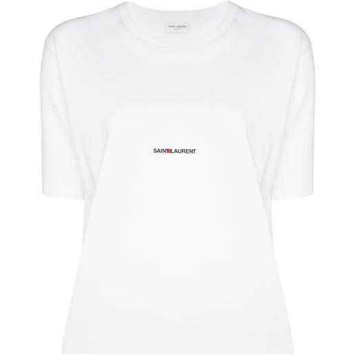SAINT LAURENT t-shirt girocollo classica con logo