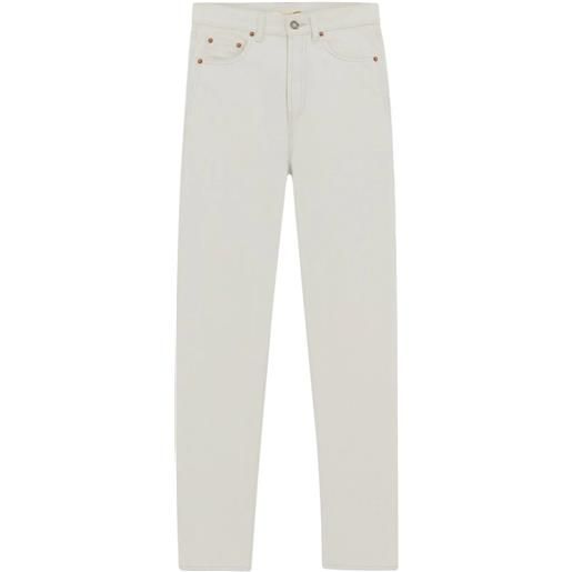 SAINT LAURENT jeans slim fit in denim bianco gesso