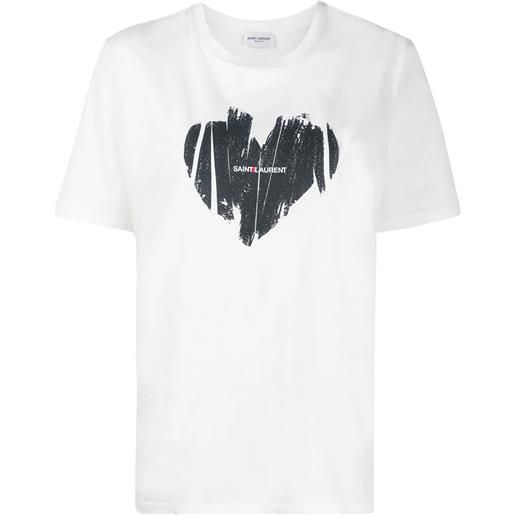 SAINT LAURENT t-shirt cuore saint laurent