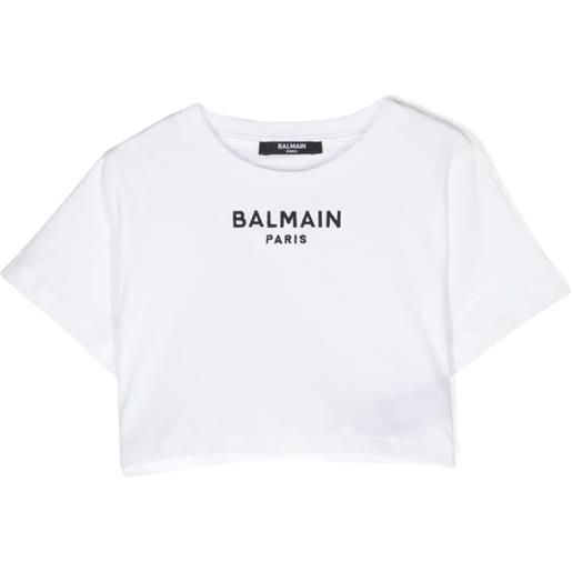 BALMAIN KIDS t-shirt con logo ricamato