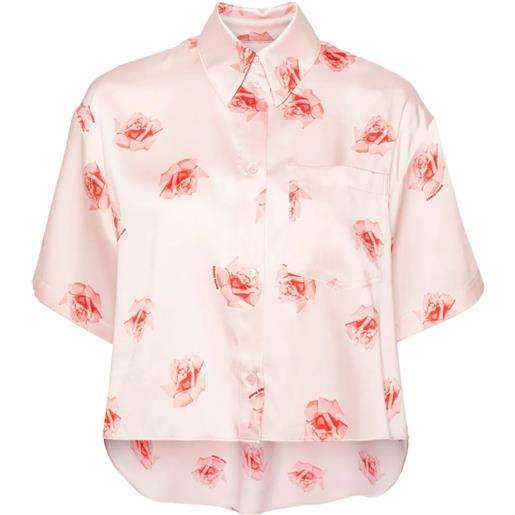 KENZO camicia cropped con spalle scese kenzo rose
