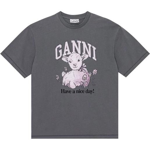 GANNI future relaxed lamb t-shirt
