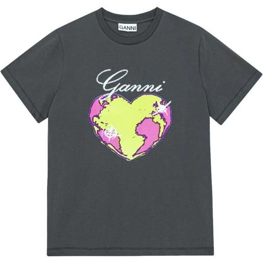 GANNI relaxed heart t-shirt