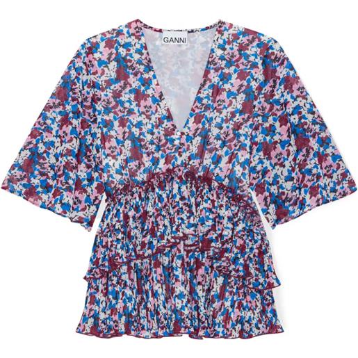 GANNI blusa a fiori