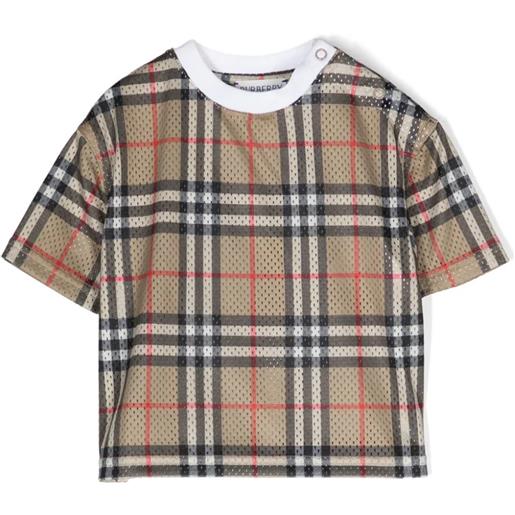 BURBERRY KIDS t-shirt con check classico