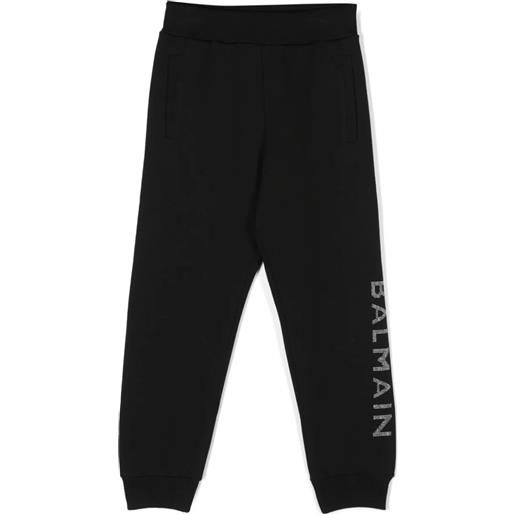 BALMAIN KIDS pantaloni sportivi con logo impreziosito