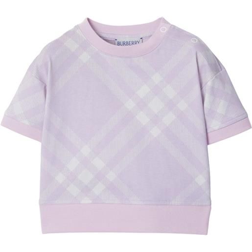 BURBERRY KIDS t-shirt in cotone check