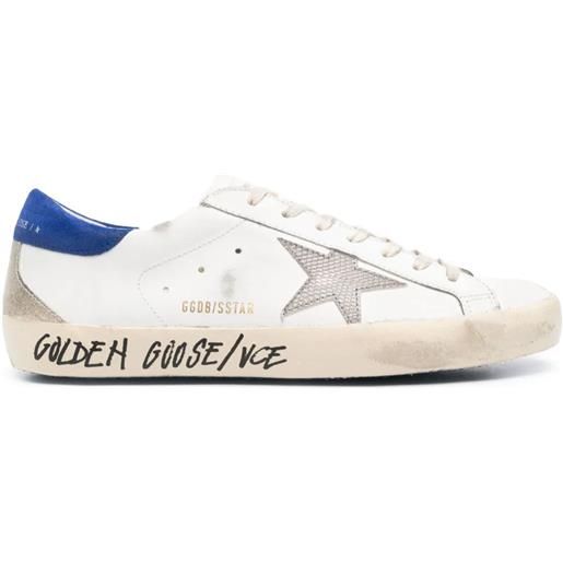 GOLDEN GOOSE sneaker super-star con talloncino blu