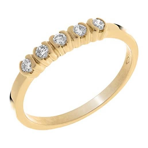Orphelia finering - anello, con diamante, oro giallo, misura 15