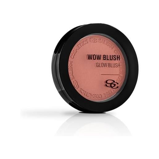 Salerm - fard in polvere compatto - wow blush - 8 g - tono rose gold - fard illuminante - con pigmenti iridescenti - lunga durata - texture morbida e leggera - copertura modulabile