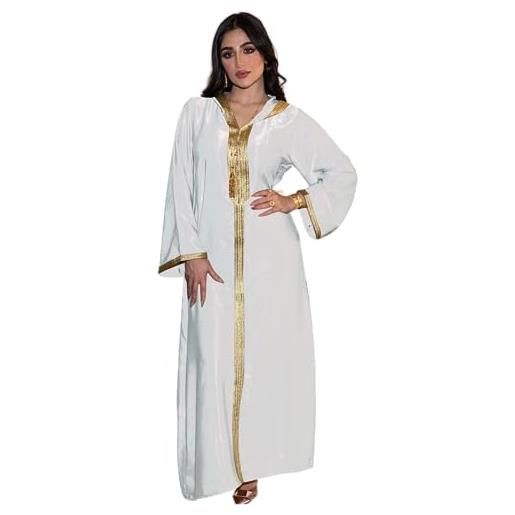 Greatfool caftano donna di qualità superiore - kaftano donna lungo 1 pezzo - sublime caftano donna elegante adatto a tutte le stagioni dell'anno - a. Caftano - xl