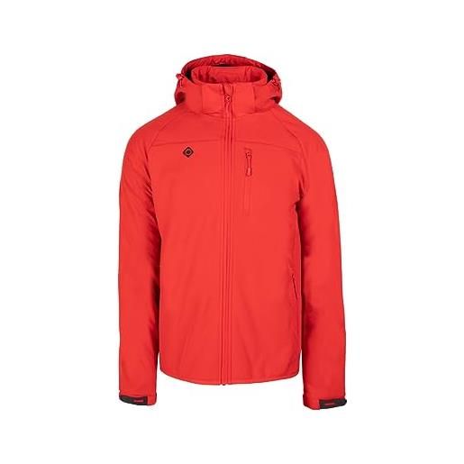 IZAS - giacca tecnica per uomo - giacca uomo con tecnologia soft-shell che espelle il sudore e mantiene asciutti - giacca impermeabile antivento - minto rosso - m