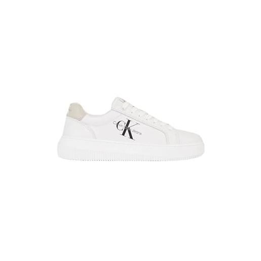 Calvin klein jeans sneakers basse chunky cupsole mono yw0yw00823 bianco 37