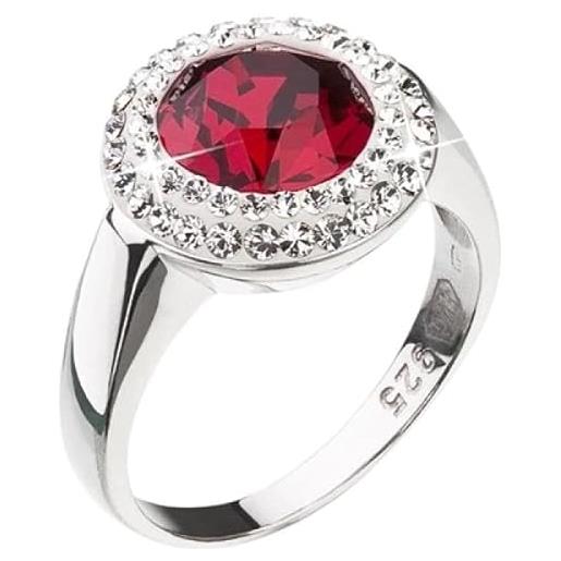 Evolution Group anello silver ring with red swarovski crystal 35026.3 - circuito: 58 mm seg0402-58 marca, estándar, metallo, nessuna pietra preziosa