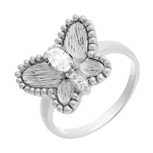 Orphelia 925 argento rodiato dreambase-anello in zirconi bianchi con taglio a brillante (16,6) - taglia 52 zr-3926/52