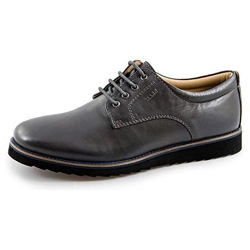 Marc Shoes london, scarpe stringate oxford uomo, grigio (mara soft ox milled dark grey 00596), 45 eu