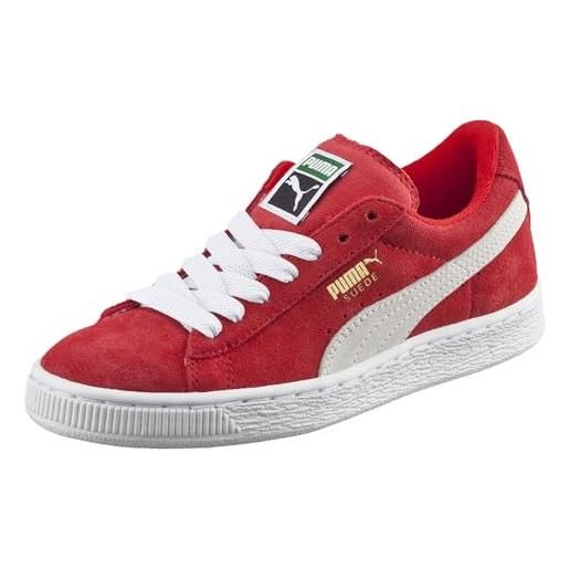 Puma suede jr, sneaker unisex-bambini, rosso (high risk red-white 03), 36 eu